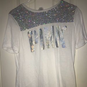 SUPER CUTE VICTORIA SECRET PINK SPARKLY T-SHIRT!!